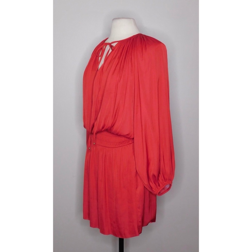 WHBM Drop Waist Blouson Dress Red~ Large - Picture 4 of 12